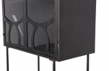 SEC GLASS DOOR BLACK METAL CABINET - CABINETS, SHELVES